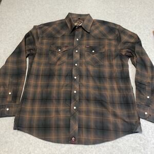 Rafter C Western Shirt Men's XL Red Dirt Rd Collection Pearl Snap Shirt NEW